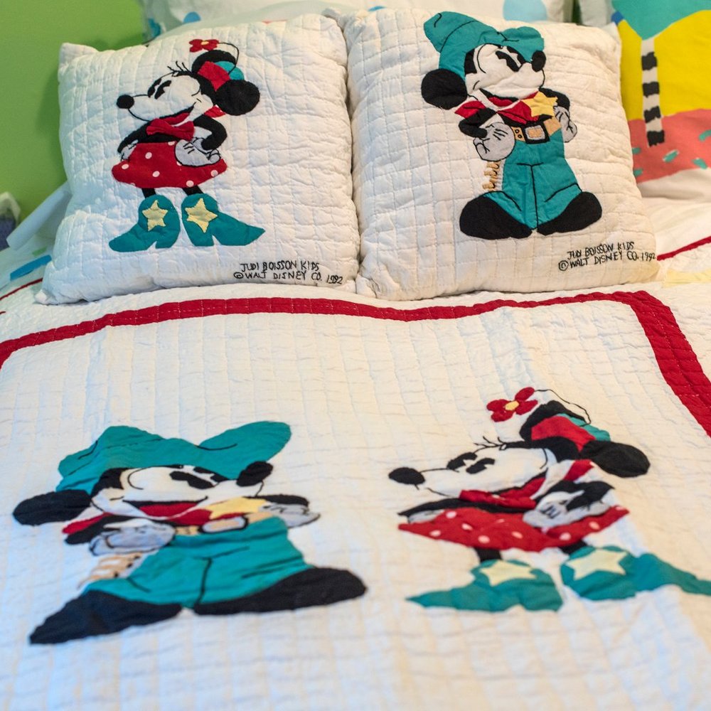 Vintage Disney Judi Boisson Mickey Minnie Quilt 1992 UNUSED